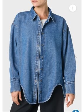 Hudson Denim Shirt With Hem Detail
